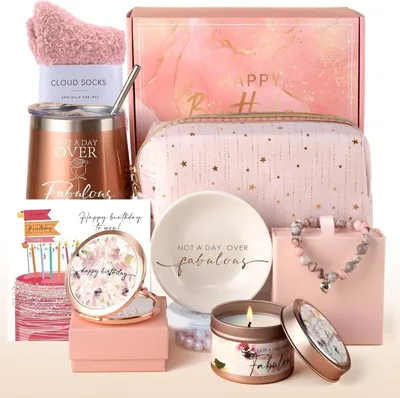 Produktbild von Geburtstag Geschenkset Frauen 9-teilig Rose Gold Not A Day Over Fabulous