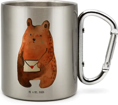 Produktbild von Mr. & Mrs. Panda Isolierbecher Bär Vermissen - Transparent - Geschenk, Thermobecher, Freund, Edelstahl, Verreist, Teebecher, Teetasse, Teddy, Liebeskummer, thermotasse