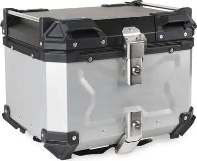 Immagine prodotto di Valigia Centrale Moto In Alluminio Con Rivestimento 45L + Schienale + Piastra