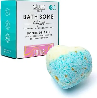 Zdjęcie produktu dla Bomba do kąpieli Serce Lotos - opakowanie 4 szt. - 90g