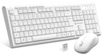 Zdjęcie produktu dla Atlantis Land Atlantis P013-AX280GW + M-Set, bezprzewodowy, z 3 przyciskami, USB, Nano-G