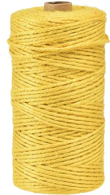 Produktbild von Juteband Gelb Ø3mm 200m - Dekoband Jutekordel Naturfaser zum Basteln, Verpacken & Dekorieren