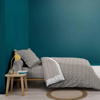 Imagen del producto de Funda de edredón con diseño "aristide" - Beige - Algodón - 140 x 200 cm