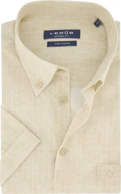Produktbild von Ledub Hemd kurzer Ärmel normale Passform beige