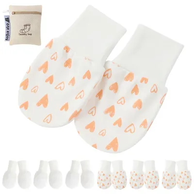 Produktbild von 6 Paare Fäustlinge Baby Babyhandschuhe Mädchen aus Baumwolle als Neugeborenen Ha