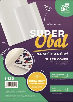 Immagine prodotto di SUPEROBAL per notebook A4 trasparente 10pz 150 mic