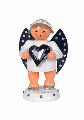 Immagine prodotto di KWO - Friedensbote con Swarovski-Herz, limitato, Holzkunst, 6cm