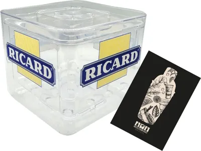 Produktbild von Ricard Kühler Flaschenkühler durchsichtig mit Abtropfbehälter Eiskühler Getränkekühler Maße H/B/T in cm 18/16/19