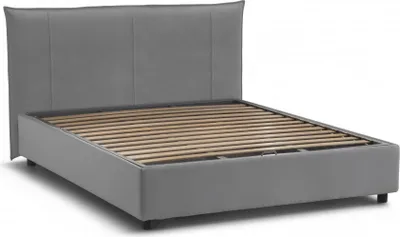 Produktbild von Doppelbett Dbadel, Containerbett mit Stoffbespannung, 100%  Italy, Frontöffnung, passend für Matratze Cm 160x190, Grau