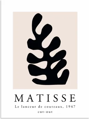 Produktbild von ARTland Wandbild Alu für Innen & Outdoor Matisse der Messerwerfer - schwarz Größe: 30x40 cm