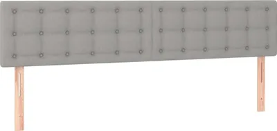 Produktbild von vidaXL Kopfteile Hellgrau 160x5x78/88 cm Stoff