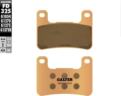 Produktbild von Bremsbeläge Set Galfer 2x FD325G1370 Sinter-Metall STREET vorne für Suzuki VZR M R R2 Intruder, Kawasaki Z SX KLZ Versys 400 - 1800 ccm Bj. 2006 - 2025