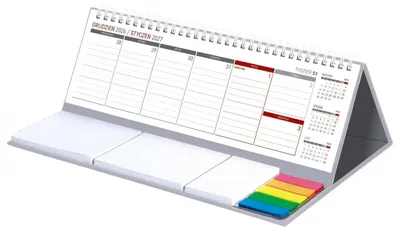 Produktbild von Tischkalender für 2027 Wochen mit großem Notizbereich
