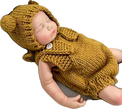 Produktbild von Baby Puppe, Realistischer Touch, Sicheres Silikonmaterial, elfenbeinweiß