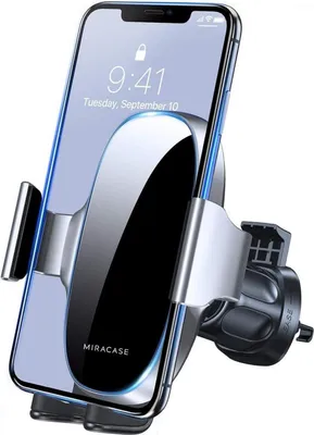 Obrázek produktu pro Miracase držák mobilního telefonu do auta 360° otočný stříbrný