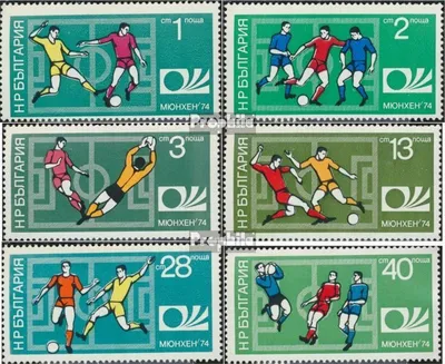 Produktbild von Briefmarken Bulgarien 1974 Mi 2326-2331 (kompl.Ausg.) postfrisch Fußball-WM 1974, Deutschland
