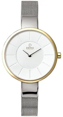 Obrázek produktu pro Dámské náramkové hodinky Obaku V149LXAIMC dvoubarevný síťovaný náramek