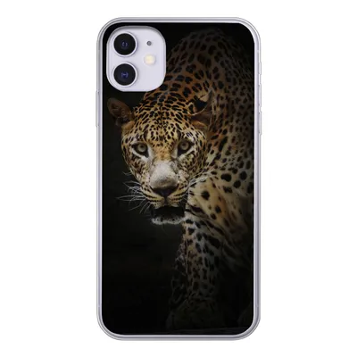 Produktbild von MuchoWow® Handyhülle Schutzhülle Hülle für iPhone 11 Leopard - Wilde Tiere - Licht Silikon Softcase Handy Hülle - Handytasche