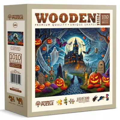 Produktbild von Wooden.City Noc Duchów i Dyni Holzpuzzle 1000 Teile