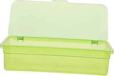 Produktbild von Kunststoffbox mit Abtropffläche und Deckel, kompakter Organizer für Baguettes