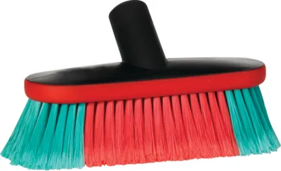 Image de Brosse pour voiture efficace avec passage d'eau – Idéale pour un nettoyage en profondeur du véhicule, 230 mm, poils souples/fendus, noire, 1 pièce