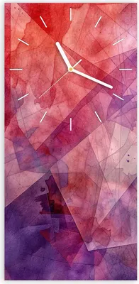 Produktbild von Wanduhr aus Glas mit Motiv Abstrakte Kunstform- 30 x 60 cm - inkl. Aufhängesystem