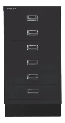 Produktbild von BISLEY MultiDrawer™ L29A36S Schubladenschrank schwarz 6 Schubladen 34,9 x 43,2 x 67,0 cm