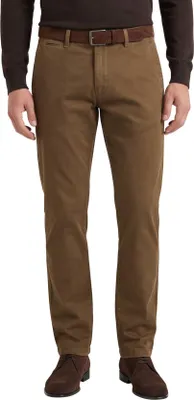 Produktbild von Braune Baumwollhose Flatfront normale Passform