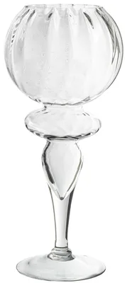 Teelichthalter aus Glas, transparent, 19 x 19 x 50 cm