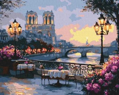 Immagine prodotto di Dipingere con i numeri - Paesaggio francese 40x50 cm