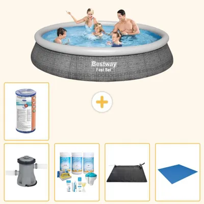 Produktbild von Bestway Fast Set Rund - 396x84 cm - 6-teilig S22029