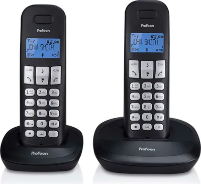Immagine prodotto di Profoon PDX-1120 - Telefono DECT con 2 portatili, nero