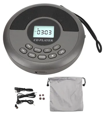Produktbild von Tragbarer CD-Player, USB, BT, Dual-Lautsprecher, wiederaufladbar, für Zuhause, Auto, Reisen, Outdoor