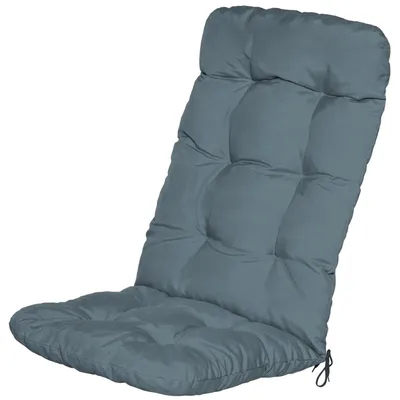 Produktbild von Beautissu Hochlehner Auflage Flair HL, 120x50x8cm, Taubenblau