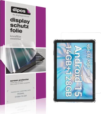 Produktbild von 2x Schutzfolie für FEONAL D106A 10 Zoll klar Displayschutzfolie Folie Display Schutz dipos