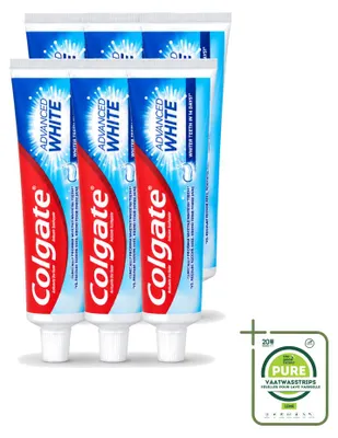 Produktbild von 6 x Colgate Advanced White Zahncreme - 100 ml - Großpackung - 6 Stücke