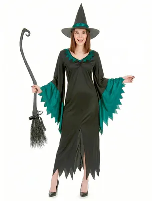 Obrázok produktu pre Dámsky kostým čarodejnice na Halloween modro-čierny Jedna veľkosť (40)