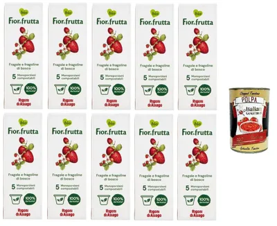 Produktbild von Rigoni Di Asiago Italian Gourmet Fior di Frutta Fragoline confettura Portionen Jam 10 x 100g