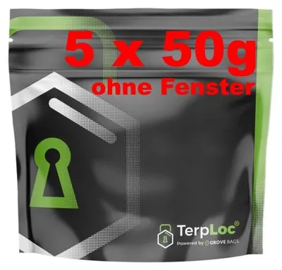 5x 50 g Terploc-Aufbewahrungsbeutel ohne Fenster, UV-Schutz