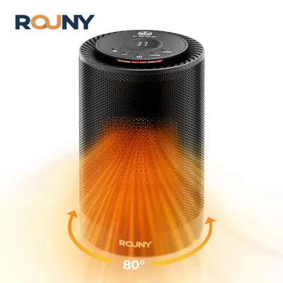 Produktbild von Tragbarer Heizlüfter 1200W PTC Keramik, 80° Oszillierend, Elektrische Raumheizung für Schlafzimmer, Büro, Desktop