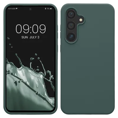 Produktbild von kwmobile Handyhülle für Samsung Galaxy S24 FE Hülle - Case Silikon - Kabelloses Laden - Schutzhülle Cover in Blaugrün
