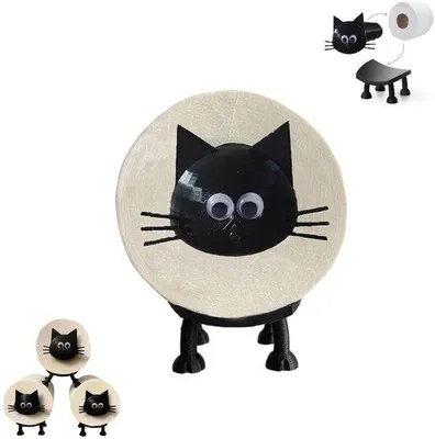 Immagine prodotto di Portarotolo per gatti stampato in 3D, nero