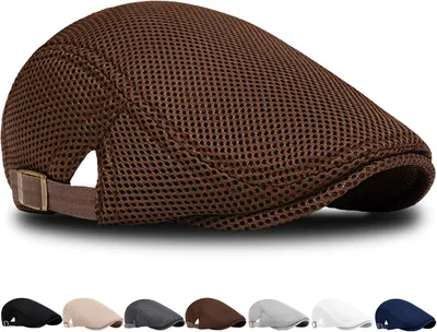 Immagine prodotto di Cappello da sole tipo berretto da uomo, estivo, traspirante, in rete; berretto piatto da donna, copricapo