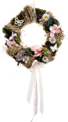 Produktbild von CreaFlor Home Türkranz Ø 30cm Schmetterling und Blüten