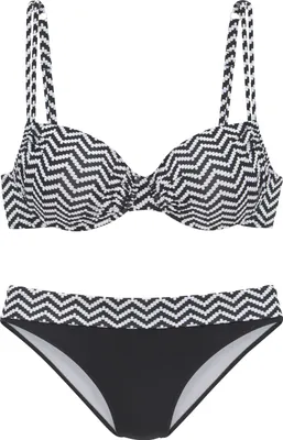 Produktbild von JETTE Bügel-Bikini schwarz-weiß Größe 42 Cup E