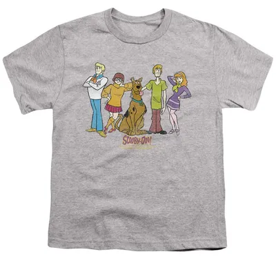Image de T-shirt Scooby Doo pour enfants, modèle TV37129 (128), couleur "Heather" (gris chiné sportif)