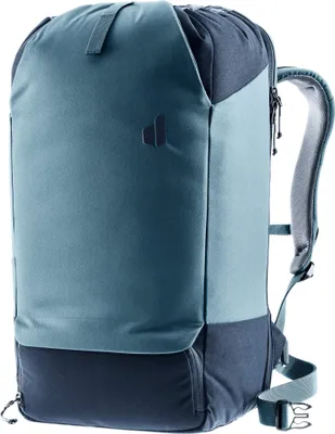 A studio shot of a Deuter backpack.