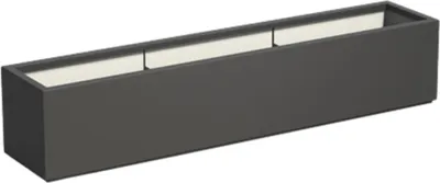 Produktbild von Adezz Pflanzgefäß Carrez mit Boden Fiberglas Pflanzkübel Blumenkübel schwarz