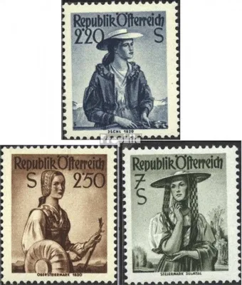 Produktbild von Briefmarken Österreich 1952 Mi 978-980 (kompl.Ausg.) gestempelt Trachten