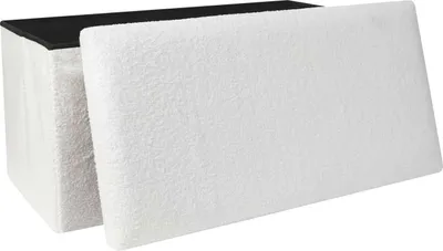 Immagine prodotto di HowHomely pouf bianco pouf 76 x 38 x 38 cm pouf